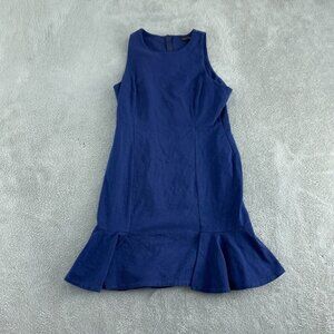 Banana Republic Womens Sleeveless Blue Dress With Flare Hem Size 10 Petite 4897